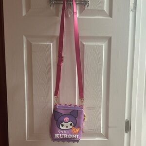 Kuromi/My Melody Crossbody Bag with Pink Strap